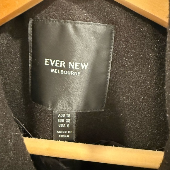 Ever New Classic Black Double-Breasted Coat with Excellent condition - Picture 2 of 5